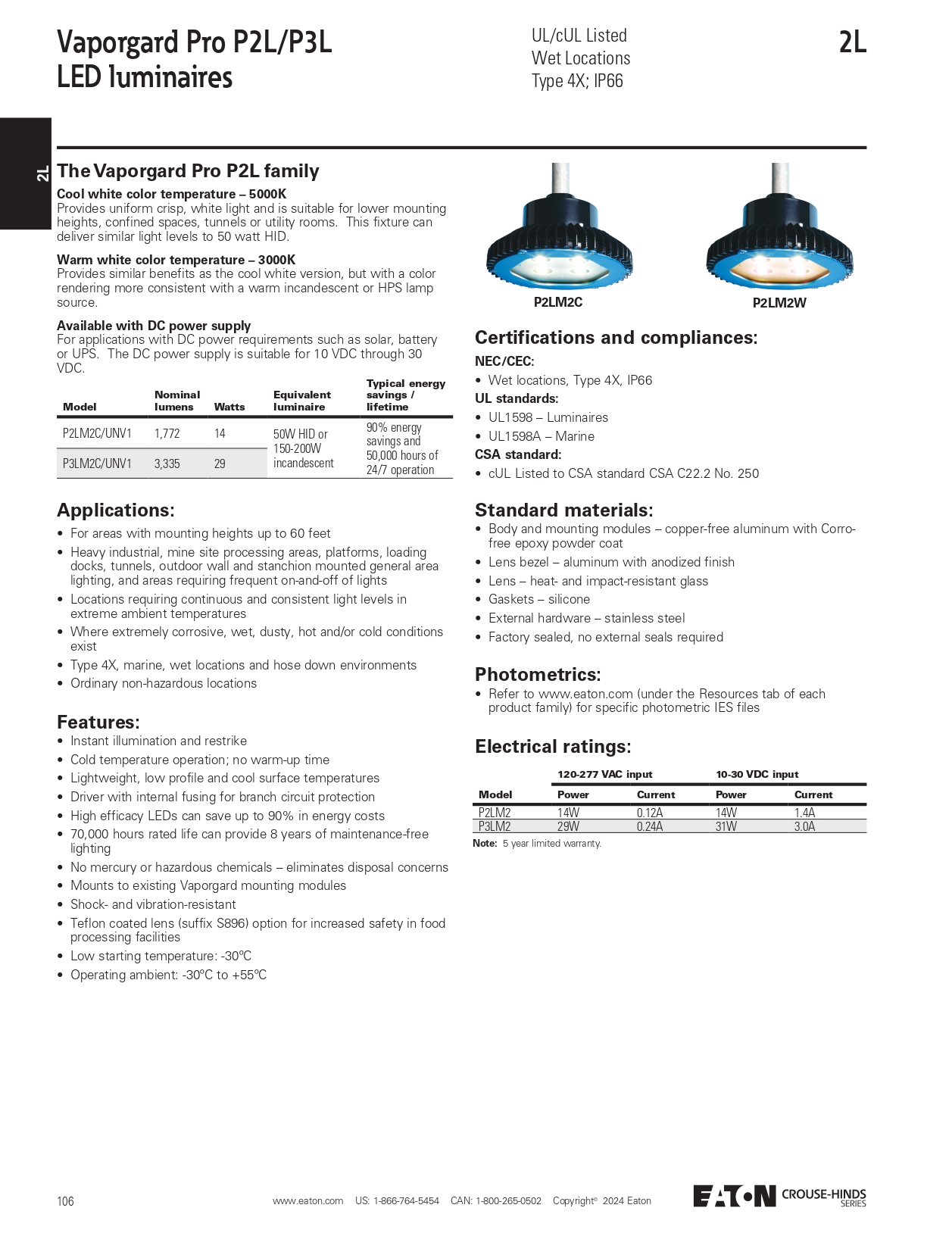 Vaporgard Pro P2L/P3L Industrial LED Light Fixtures - ghitech.co.id