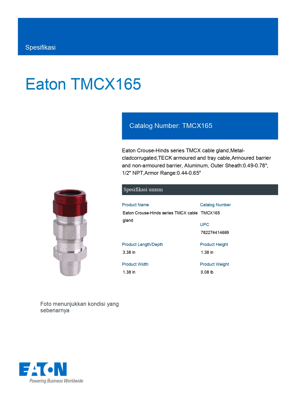 Eaton TMCX165 | Eaton TMCX 165 